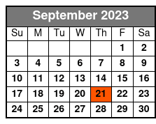 Oak Ridge Boys Regular Seating  September Schedule
