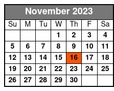 Oak Ridge Boys Regular Seating November Schedule