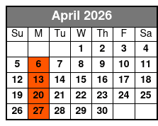 Hughes Brothers Country Show Only April Schedule