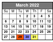 Hughes Brothers March Schedule