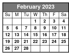 Hughes Brothers February Schedule