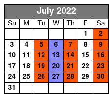 Hughes Brothers Music Show Only July Schedule