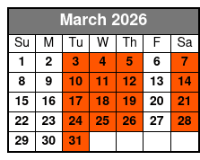 Hughes Brothers Music Show Only March Schedule