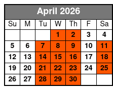 Hughes Brothers Music Show Only April Schedule