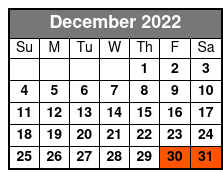 Silver Dollar City Single Day Ticket (Reservation Required) December Schedule