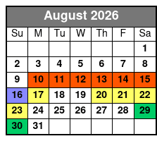 Silver Dollar City 1 Day Ticket & White Water 1 Day Ticket  August Schedule
