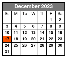 Legends in Concert Christmas Show Standard Seating December Schedule
