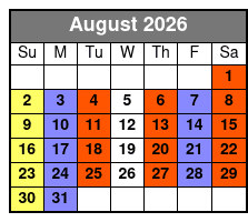 Legends in Concert Preferred Seating August Schedule