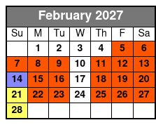 Legends in Concert Preferred Seating February Schedule