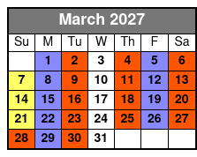 Legends in Concert Preferred Seating March Schedule