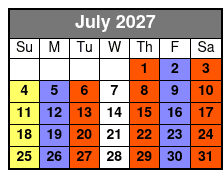 Legends in Concert Preferred Seating July Schedule