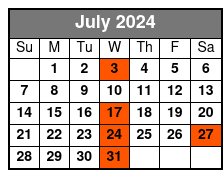 Man in Black Preferred Seating July Schedule