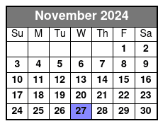 Man in Black Preferred Seating November Schedule