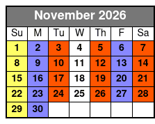 Legends in Concert Branson November Schedule