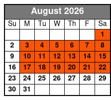 Comedy Jamboree August Schedule