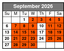 Comedy Jamboree September Schedule