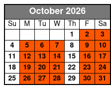 Comedy Jamboree October Schedule