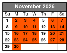 Comedy Jamboree November Schedule