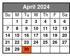 10 - 12 Minute Helicopter Flight April Schedule