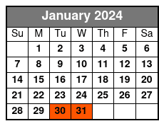 15 - 17 Minute Helicopter Flight January Schedule