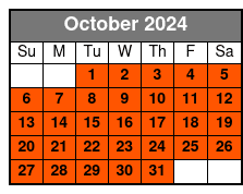 15 - 17 Minute Helicopter Flight October Schedule