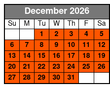 7 - 8 Minute Helicopter Flight December Schedule