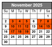 Daniel O'Donnell November Schedule