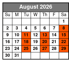 #1 Hits of the 60s Show August Schedule