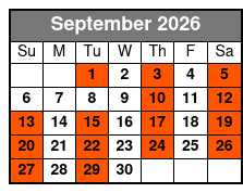 #1 Hits of the 60s Show September Schedule