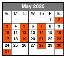 #1 Hits of the 60's Branson May Schedule