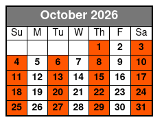 #1 Hits of the 60's Branson October Schedule