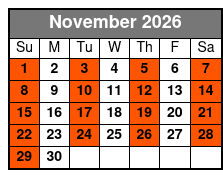 #1 Hits of the 60's Branson November Schedule