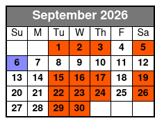 Hamners' Unbelievable Magic Variety Show September Schedule