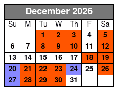 Hamners' Unbelievable Magic Variety Show December Schedule