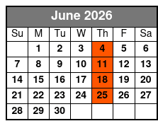 Dancing Queen Ultimate 70s Show June Schedule