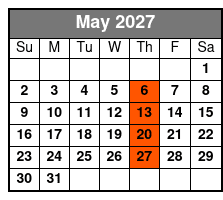 Dancing Queen Ultimate 70s Show May Schedule