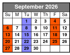 New Jersey Nights September Schedule