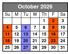 New Jersey Nights October Schedule