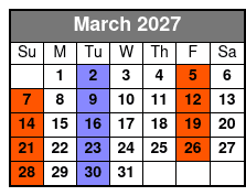 New Jersey Nights  March Schedule