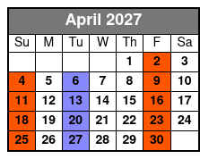New Jersey Nights  April Schedule