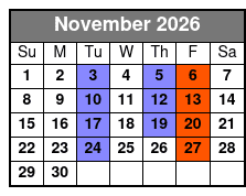 ABBA Tribute: Thank You For The Music November Schedule