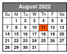 Beach Boys California Dreamin August Schedule