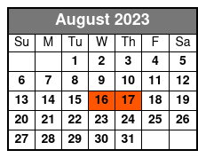 Beach Boys California Dreamin August Schedule