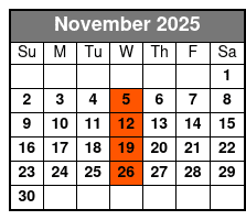 Mike Walker Lasting Impressions November Schedule