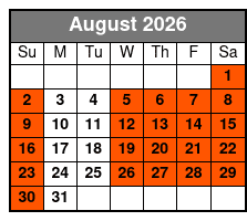 Motown Downtown A Tribute  August Schedule