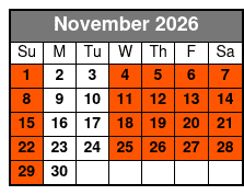Motown Downtown A Tribute   November Schedule