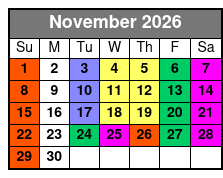 Christmas Wonderland  November Schedule