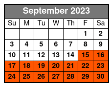 National Tiger Sanctuary Feeding Tour September Schedule