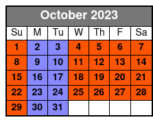 National Tiger Sanctuary Riding Safari Tour October Schedule