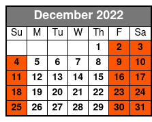 Ozarks Explorer Canopy Tour December Schedule